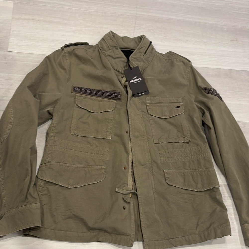 Men’s Mason’s army jacket with metal